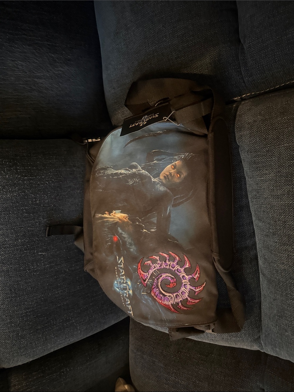 Black StarCraft Graphic Messenger Bag - Gaming Print